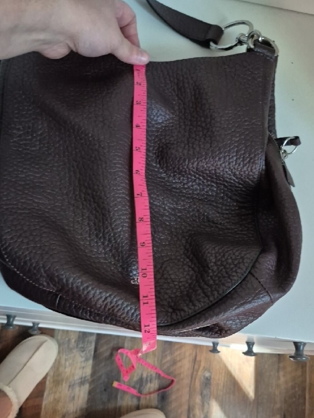 Vince Camuto Women’s Purple Brown Leather Hobo Shoulder Bag - Picture 8 of 9